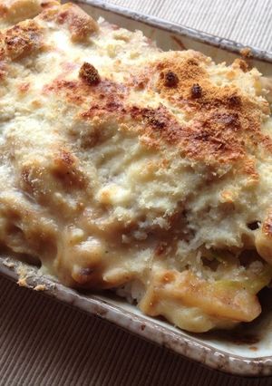 A picture of Soy Milk Rice Casserole with Leek, Garlic & Chicken.
