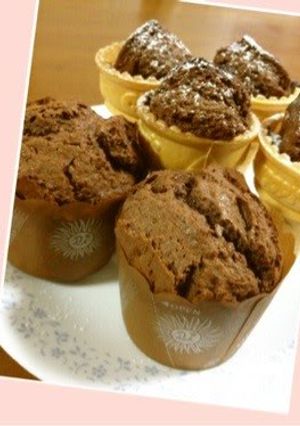 A picture of Chocolate Cupcakes with Pancake Mix.