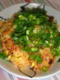 Bibimbap-style Crispy Rice with Leftover Bean Sprout Rice