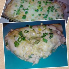 A picture of Brenda's Cream Cheese Chicken Enchiladas.