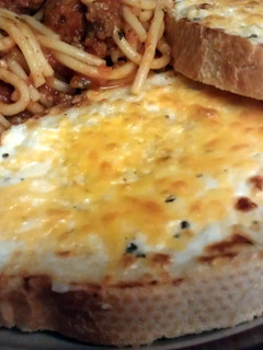 A picture of Three cheese garlic bread.