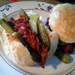 A picture of Pulled Pork in Brioche Buns.