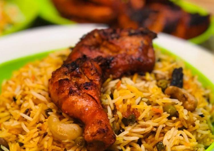 Steps to Prepare Any-night-of-the-week Whosayna’s Veggie Tandoori Chicken Mandi