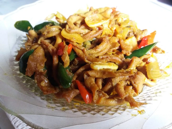 Cara Mudah Menyiapkan Resep Tumis Usus Ayam Cabe ijo yang Uenak Anti Ribet, Mantap