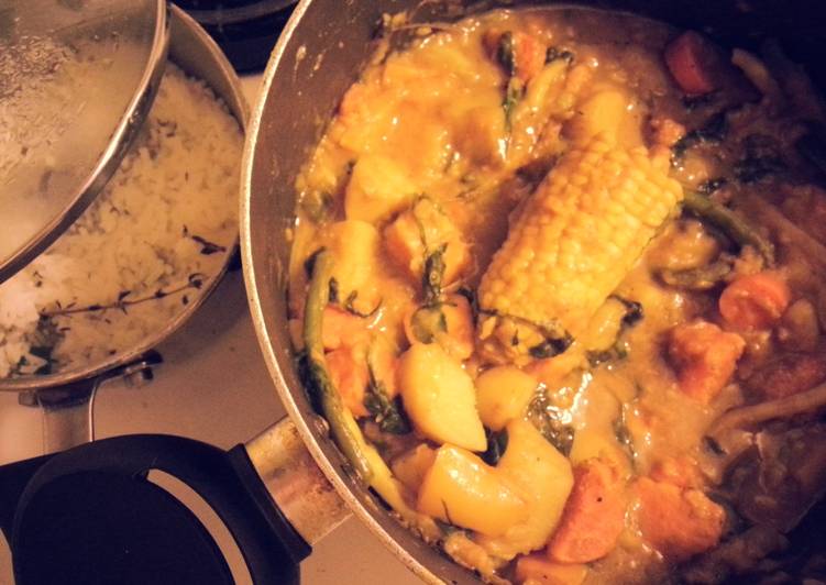 My Grandma Love This Curry Veggies and Rice
