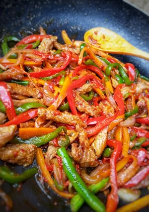 A picture of BEEF VEGGIES STIR-FRY.