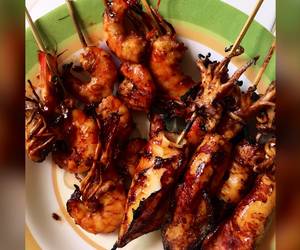 Resep Mudah Sate Udangcumi bakar bumbu kecap bawang Praktis Enak Resep Mudah Sate Udangcumi bakar bumbu kecap bawang Praktis Enak