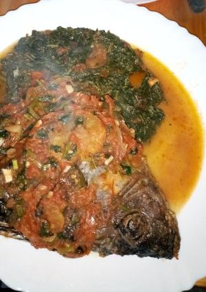 A picture of Tilapia with kienyeji.