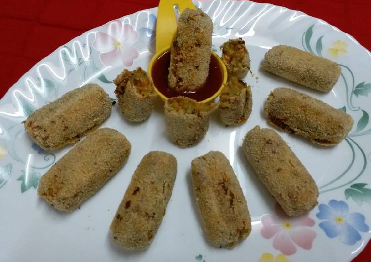 Steps to Prepare Favorite Mixed Vegetable Cutlet