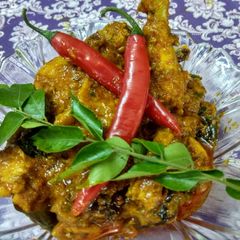 Red chilli chicken curry A picture of Red chilli chicken curry.