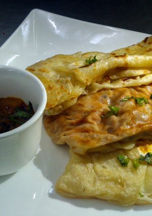 A picture of Roti Canai.