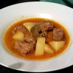 A picture of Spicy Lamb and Potato Stew.