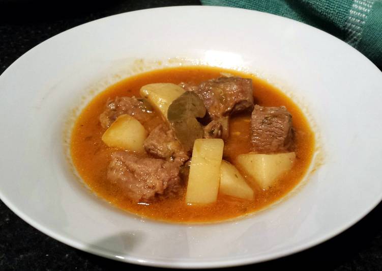 Steps to Make Spicy Lamb and Potato Stew in 26 Minutes at Home