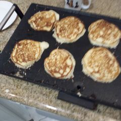 A picture of Dad's Famous Buttermilk Pancakes.
