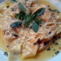A picture of Ladybirds Pumpkin and Mascarpone Ravioli ..