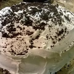 A picture of Chris's White Chocolate Cream Cake.