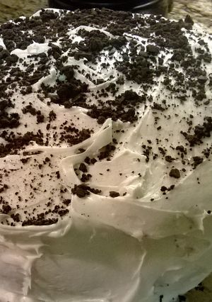 A picture of Chris's White Chocolate Cream Cake.