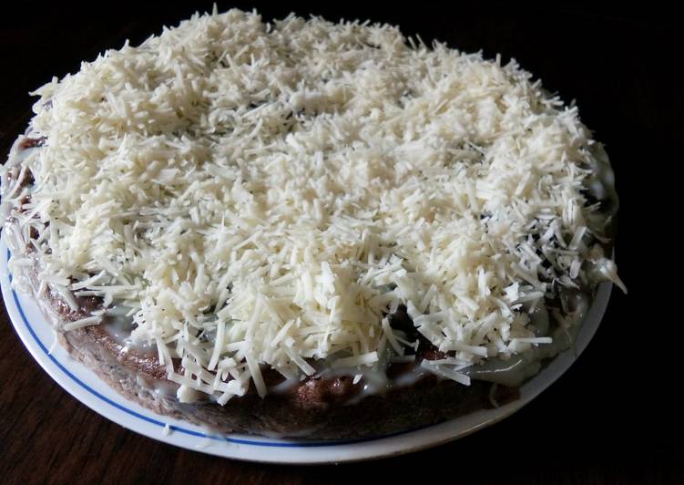 Bolu susu lembang full coklat tabur keju