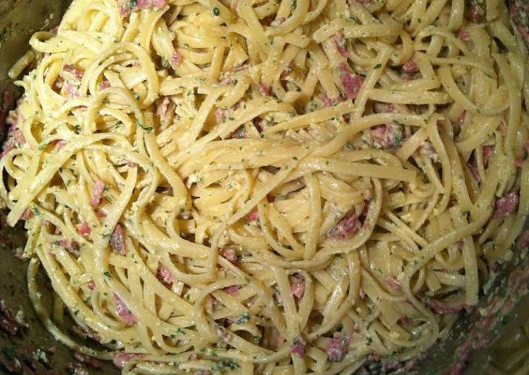 Steps to Make Perfect Low Fat Pasta Carbonara