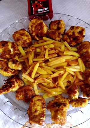 عکسی از دستور تکه های مرغ در سس سوخاری