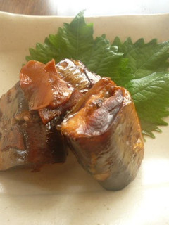 A picture of Pacific Saury Ginger Simmered in a Pressure Cooker.