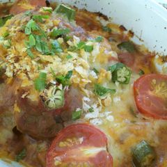 A picture of Tomato Sauce Simmered Hamburger Gratin.