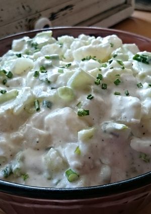 A picture of Zesty cucumber and celery potato salad.