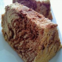 A picture of Chocolate Chestnut Marble Chiffon Cake.