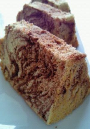 A picture of Chocolate Chestnut Marble Chiffon Cake.
