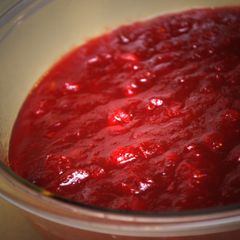 A picture of Thanksgiving Cranberry Sauce.