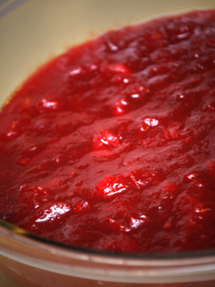 A picture of Thanksgiving Cranberry Sauce.