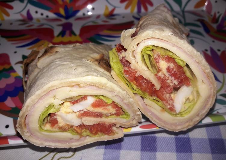 Wraps jamón, queso y verduras🌯 Receta de cynthiapucheta Cookpad
