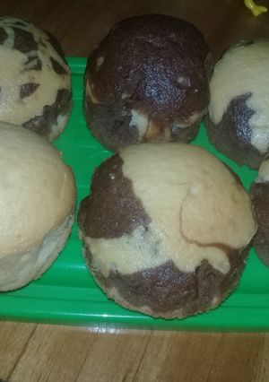 Una foto de Muffins marmolado