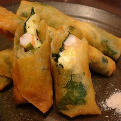 A picture of Plump Shrimp and Cheese Spring Rolls - Delicious Yakuzen Medicinal Cuisine.