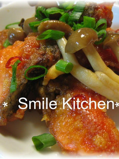 A picture of Salmon and Mushroom Roasted Nanban.