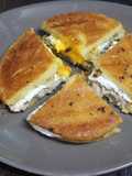 Hamburguesa con mantequilla y atún