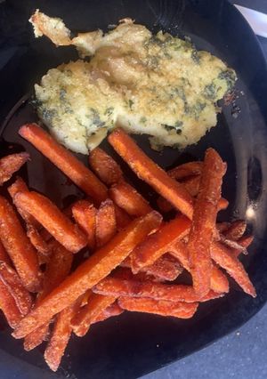 Zöldfűszeres tőkehalfilé recept fotója