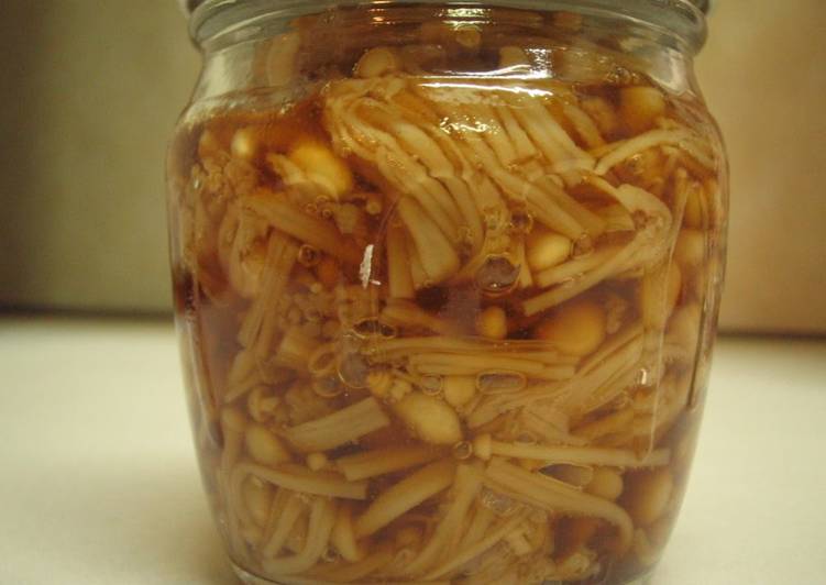Recipe of Super Quick Homemade Easy Homemade Nametake (Preserved Enoki Mushrooms)