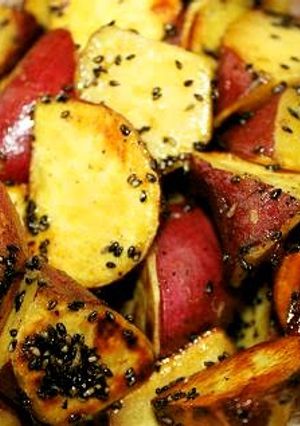 A picture of Non-fried Candied Sweet Potatoes.