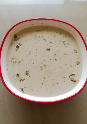 A picture of Kheer made from bread.