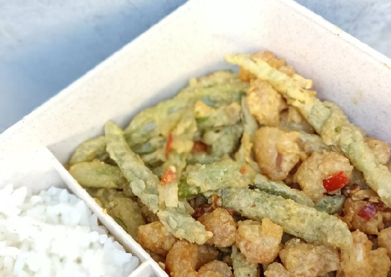 Buncis Udang Tepung Telur Asin