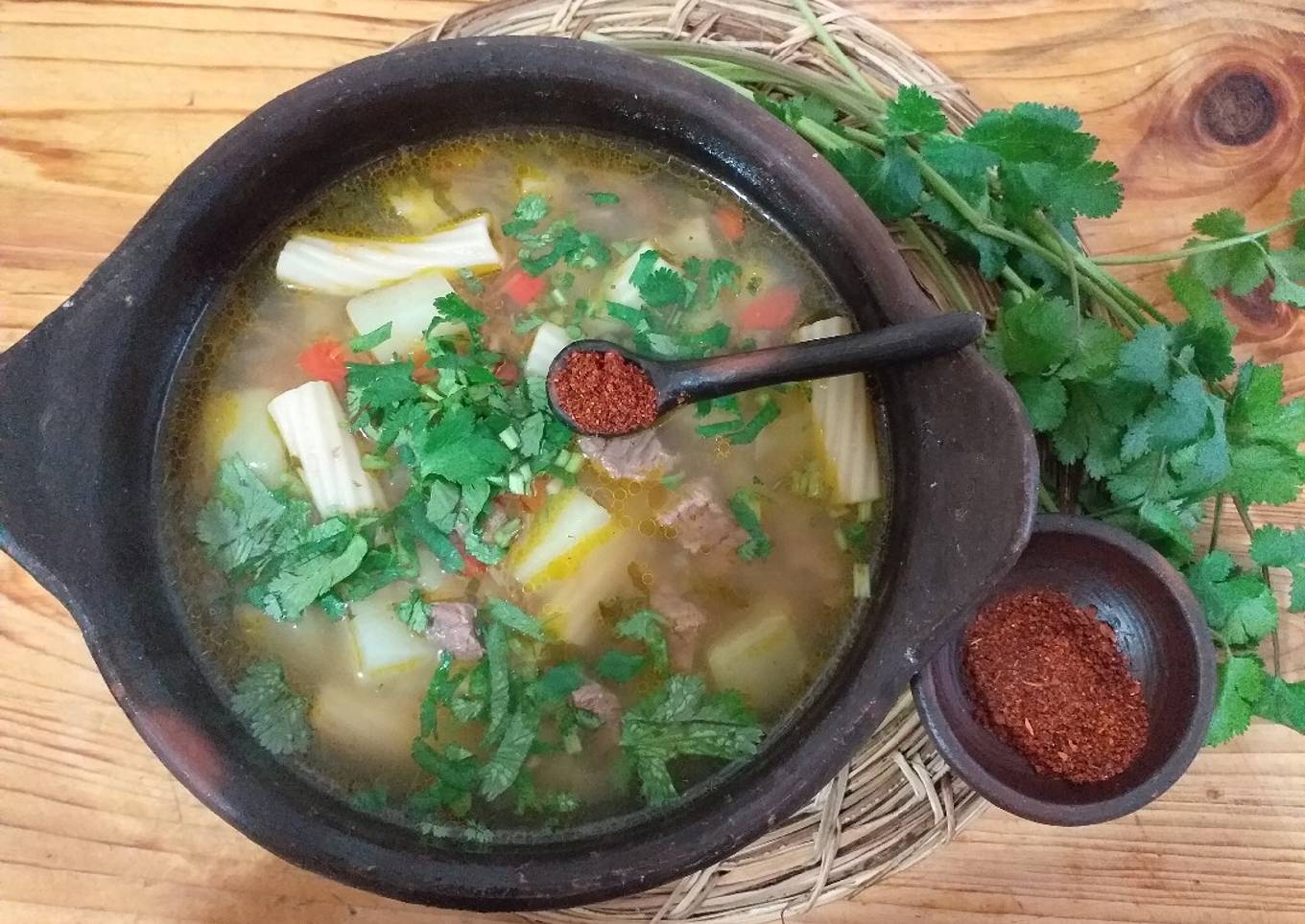 Sopa de carne Rosa 🌹 🍵