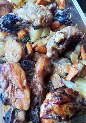Foto resep Roasted chicken n vegetable