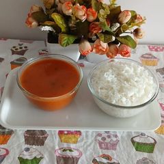 A picture of Tomato saar/ tomato curry.