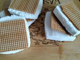 Cortes de helado de melón