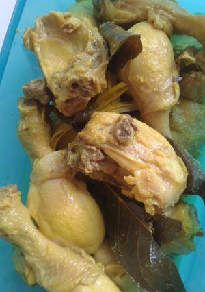 Foto resep Ayam ungkep bumbu kuning