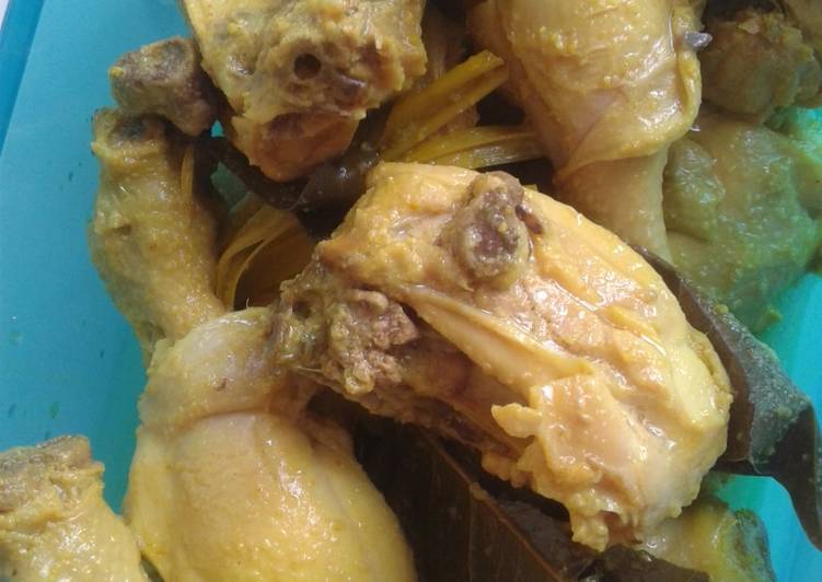 Resep Ayam ungkep bumbu kuning Anti Gagal