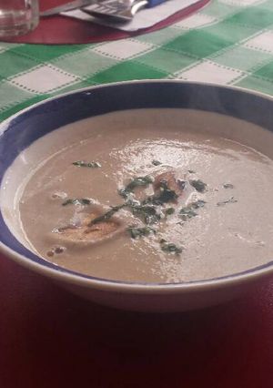Una foto de Crema de champiñones