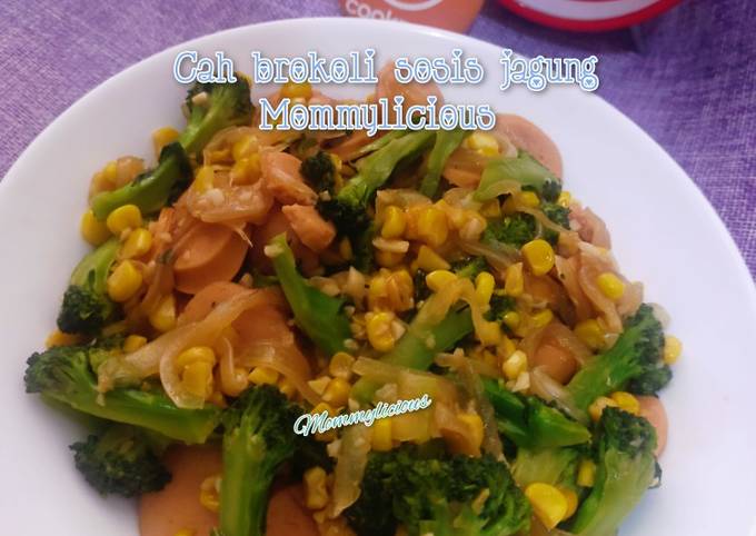 Cara membuat Cah brokoli sosis jagung Mommylicious Cara membuat Cah brokoli sosis jagung Mommylicious