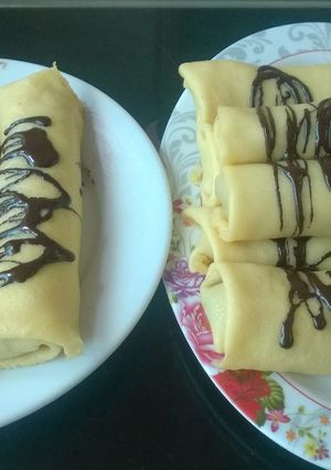 Hình của món Crepe nhân cream chuối.